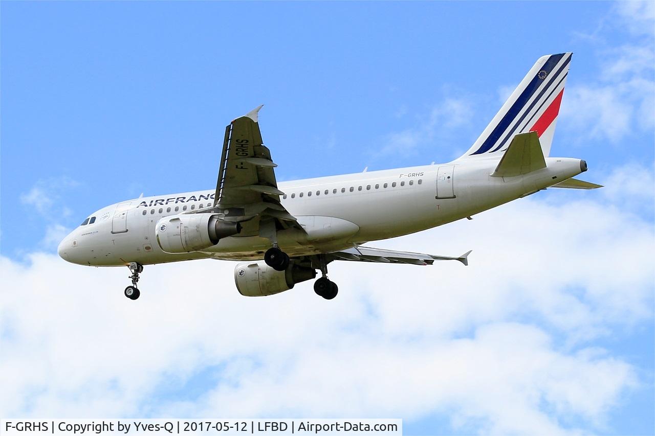 F-GRHS, 2001 Airbus A319-111 C/N 1444, Airbus A319-111, On final rwy 23, Bordeaux-Mérignac airport (LFBD-BOD)