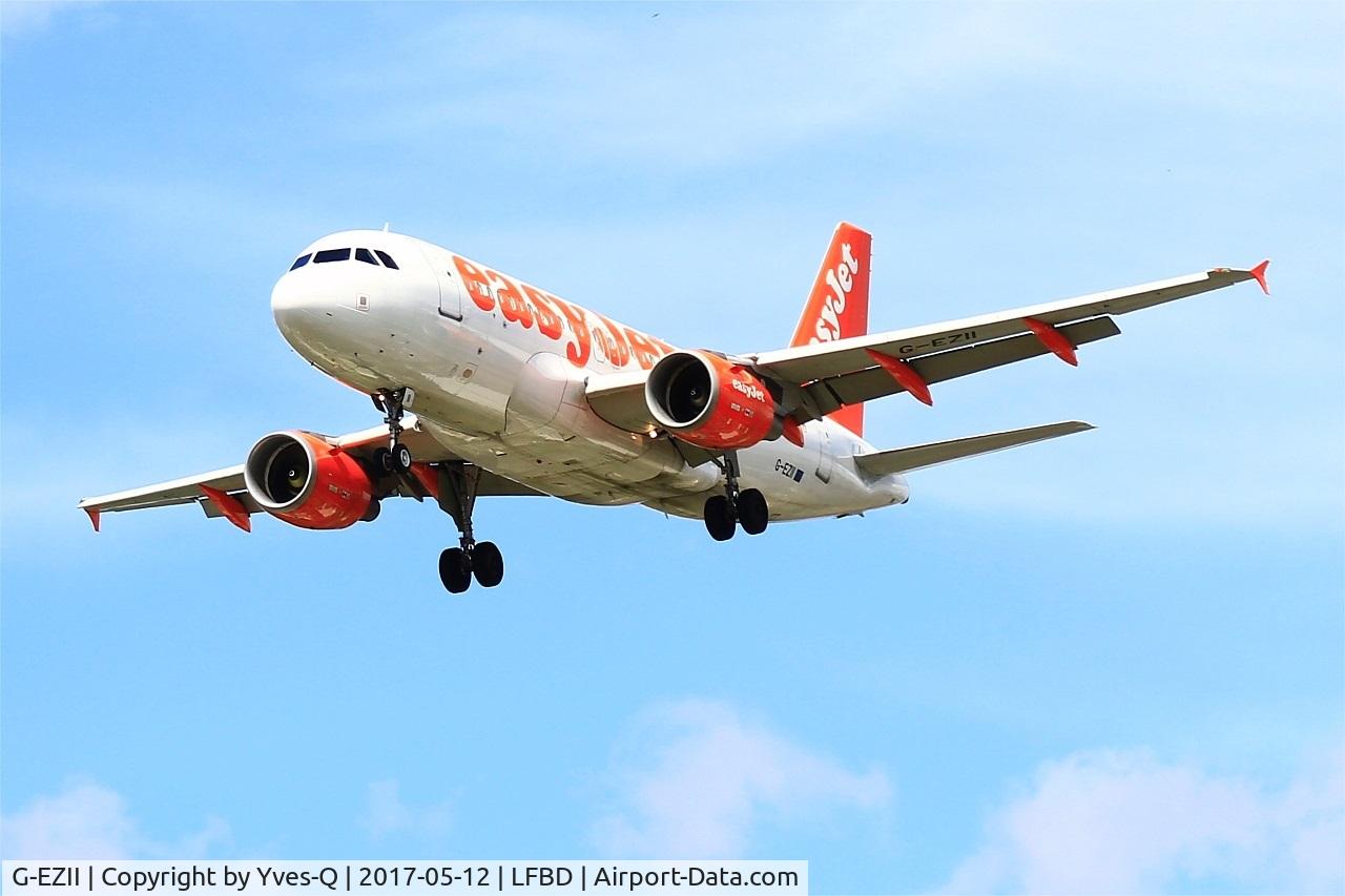G-EZII, 2005 Airbus A319-111 C/N 2471, Airbus A319-111, Short approach rwy 23, Bordeaux-Mérignac airport (LFBD-BOD)