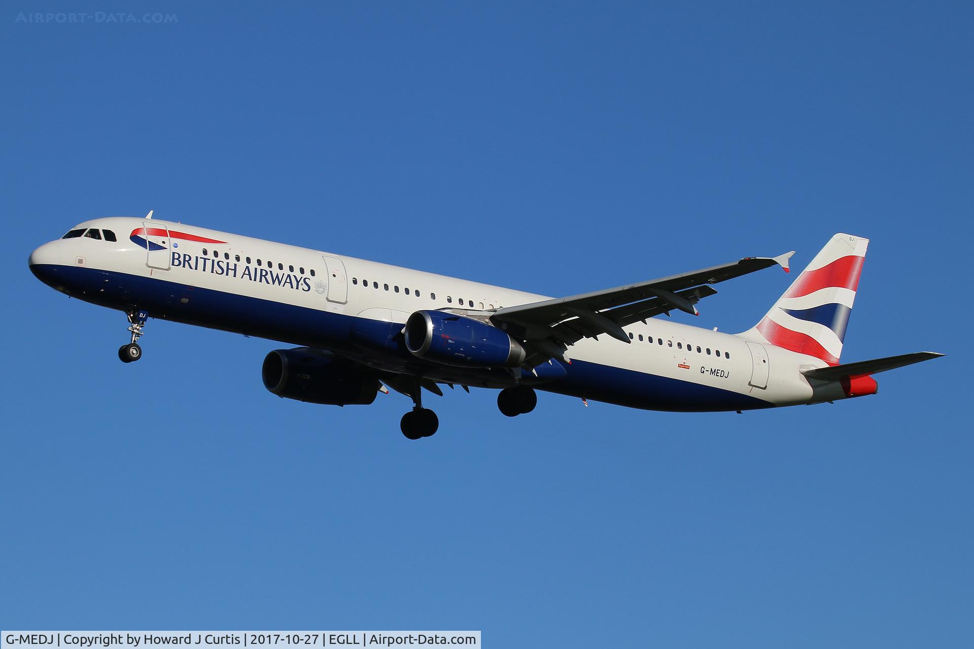 G-MEDJ, 2004 Airbus A321-231 C/N 2190, On approach.
