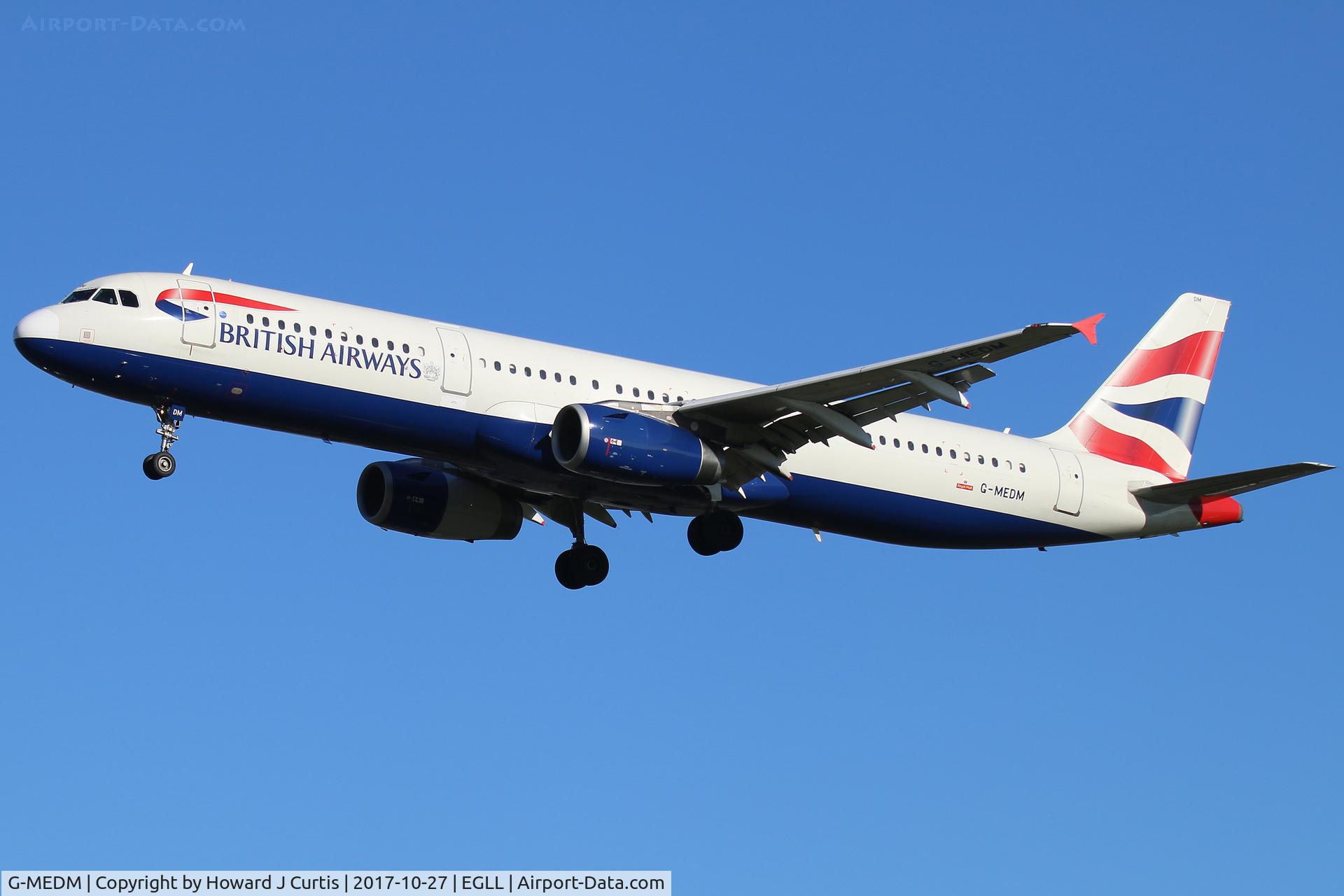 G-MEDM, 2006 Airbus A321-231 C/N 2799, On approach.
