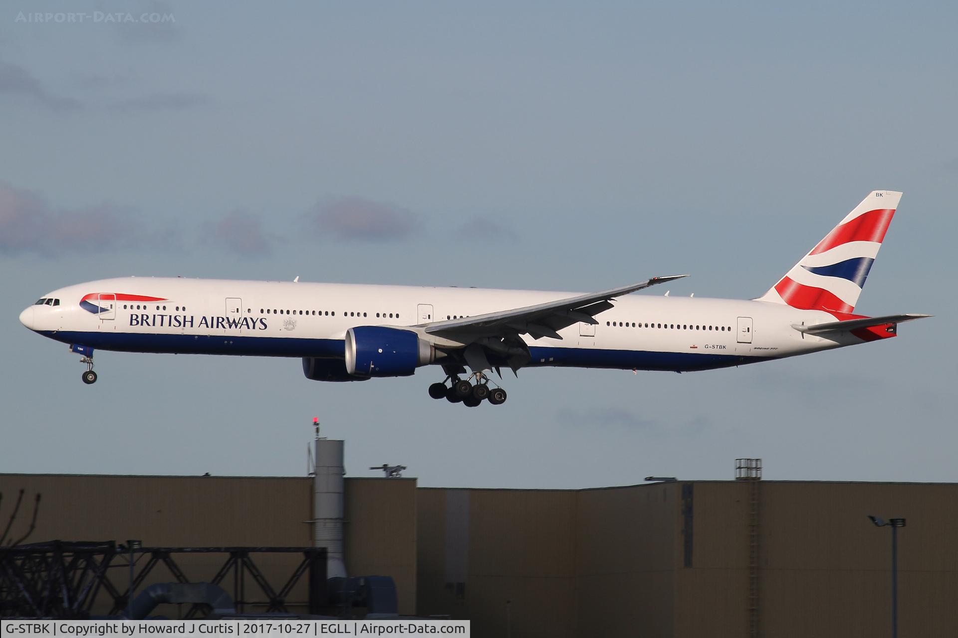 G-STBK, 2014 Boeing 777-336/ER C/N 42121, On approach.