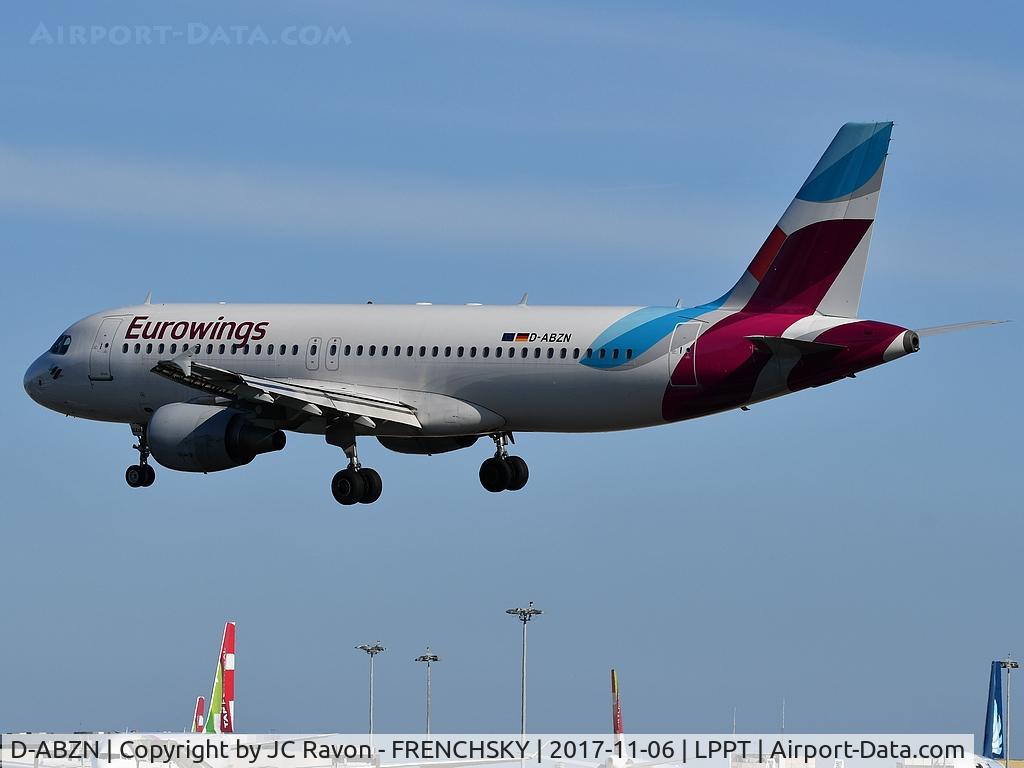 D-ABZN, 2007 Airbus A320-216 C/N 3080, ex Air Berlin  > Eurowings landing