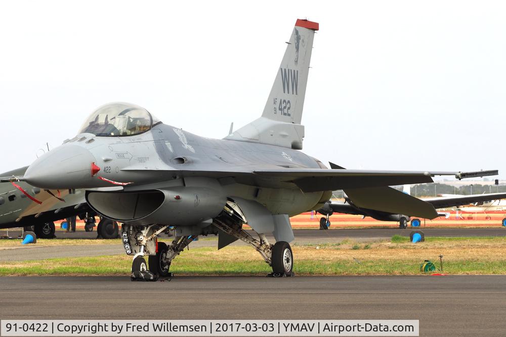 91-0422, 1991 General Dynamics F-16CM Fighting Falcon C/N CC-120, 13FS WW