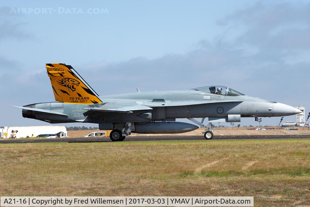 A21-16, 1987 McDonnell Douglas F/A-18A Hornet C/N 0368/AF016, 