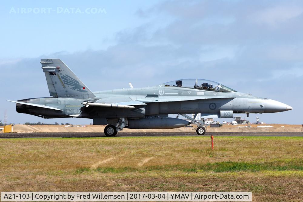 A21-103, 1985 McDonnell Douglas F/A-18B Hornet C/N 215/ATF103, RAAF 75SQ