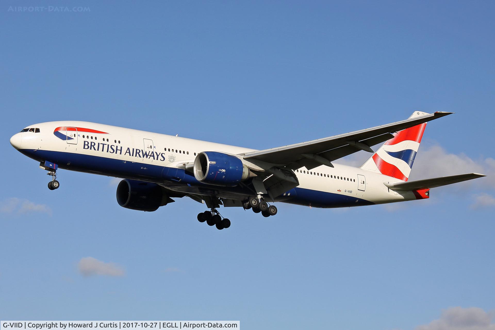 G-VIID, 1997 Boeing 777-236 C/N 27486, On approach.