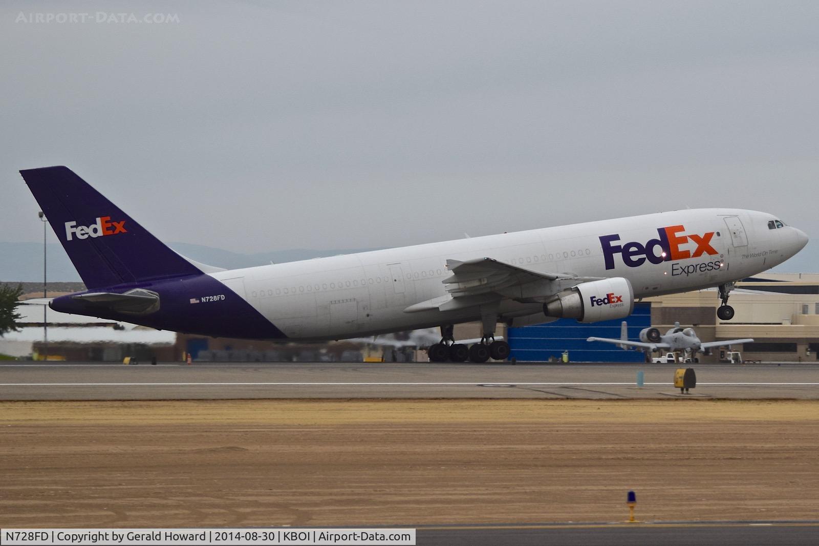 N728FD, 1990 Airbus A300B4-622R C/N 581, Take off roll on RWY 28L.