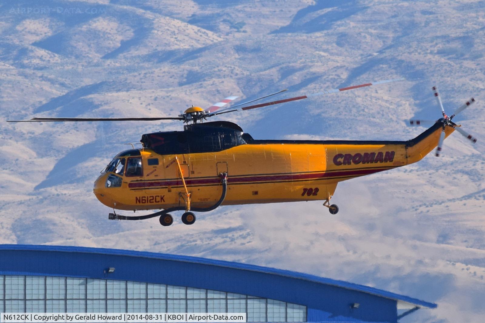 N612CK, 1962 Sikorsky SH-3H Sea King (S-61) C/N 149713, Departing BOI.