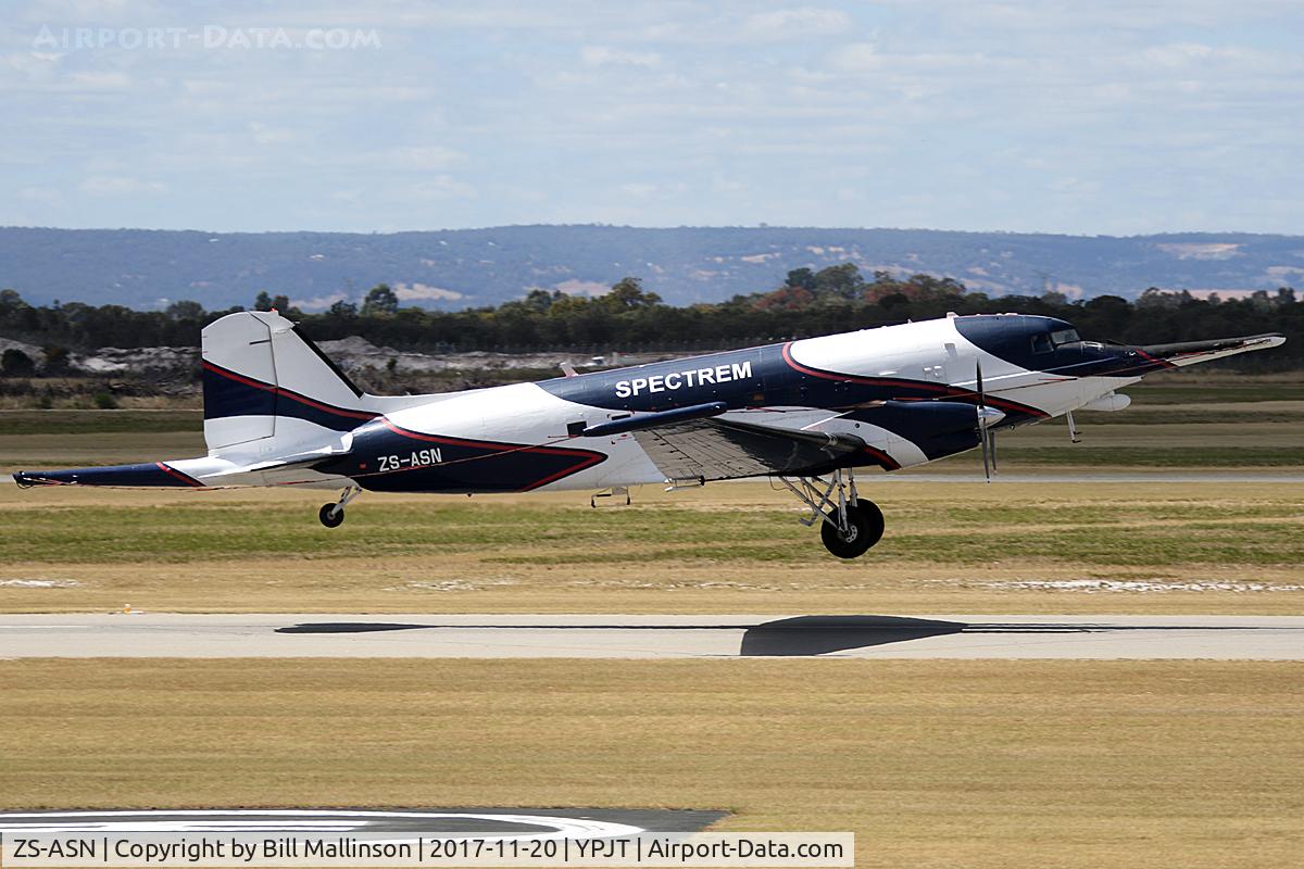 ZS-ASN, 1944 Basler BT-67 (C-47B) C/N 16833/33581, LIFT OFF