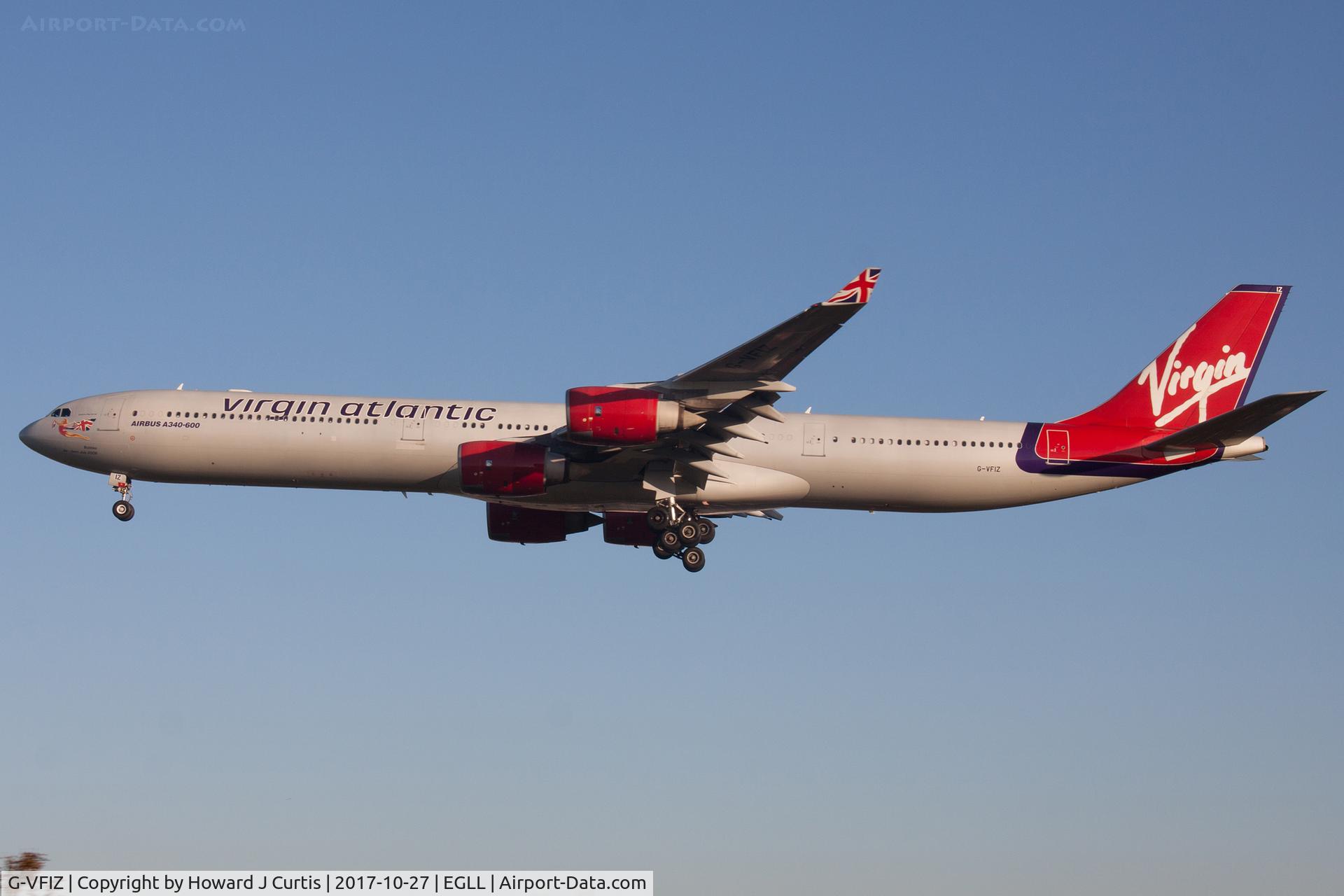 G-VFIZ, 2006 Airbus A340-642 C/N 764, On approach.