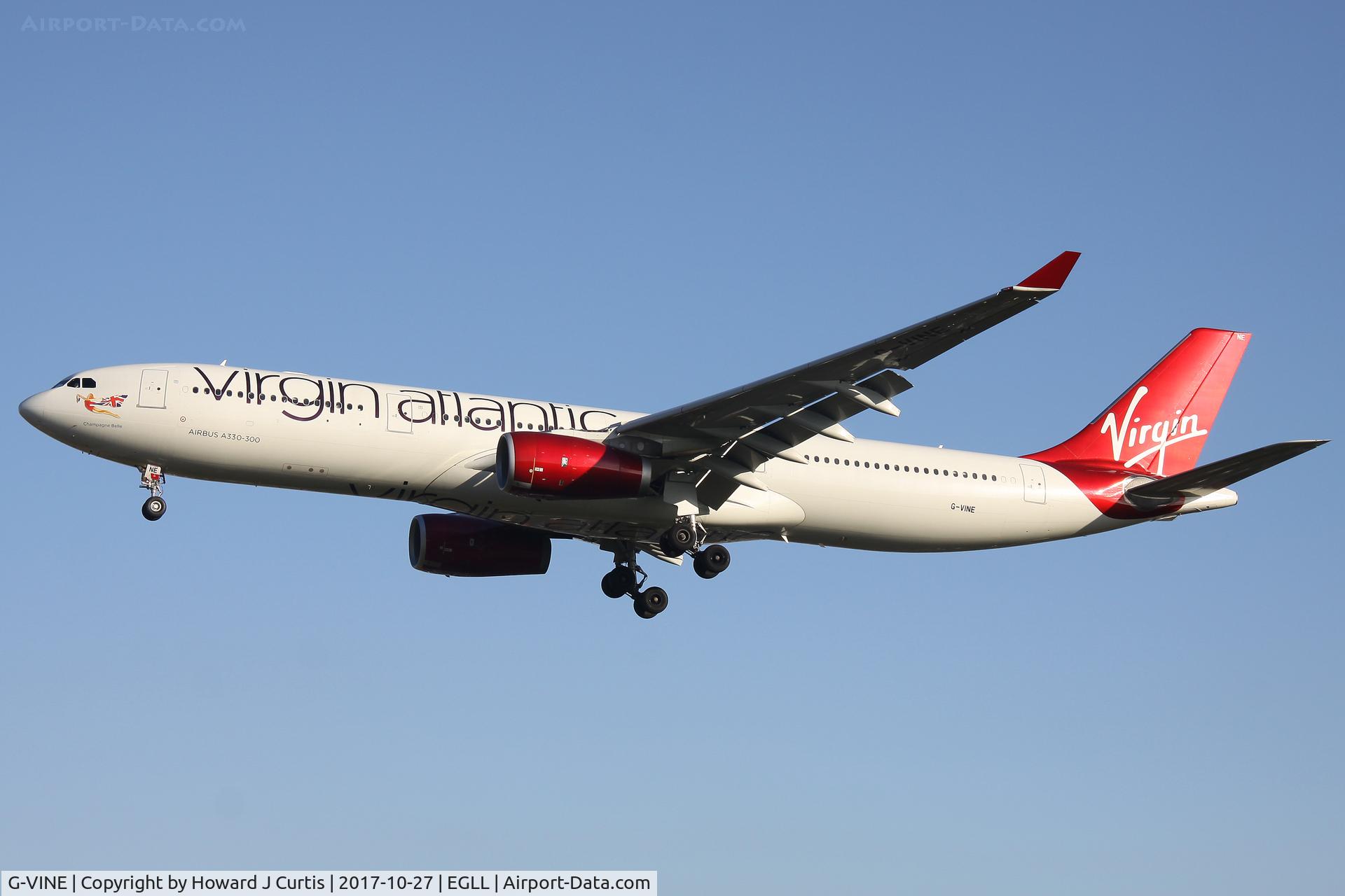 G-VINE, 2011 Airbus A330-343X C/N 1231, On approach.