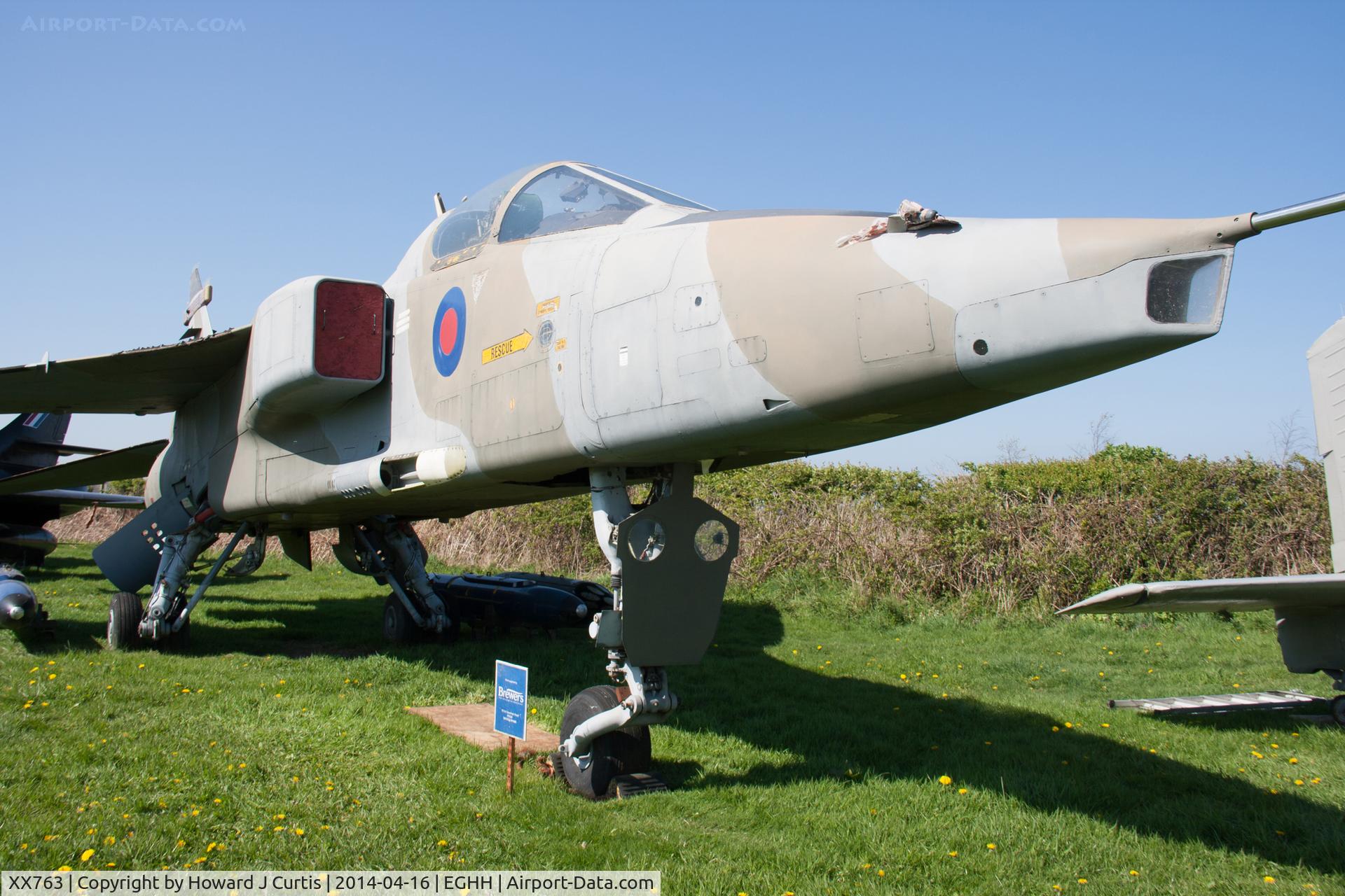 XX763, 1975 Sepecat Jaguar GR.1 C/N S.60, On display at the Bournemouth Aviation Museum