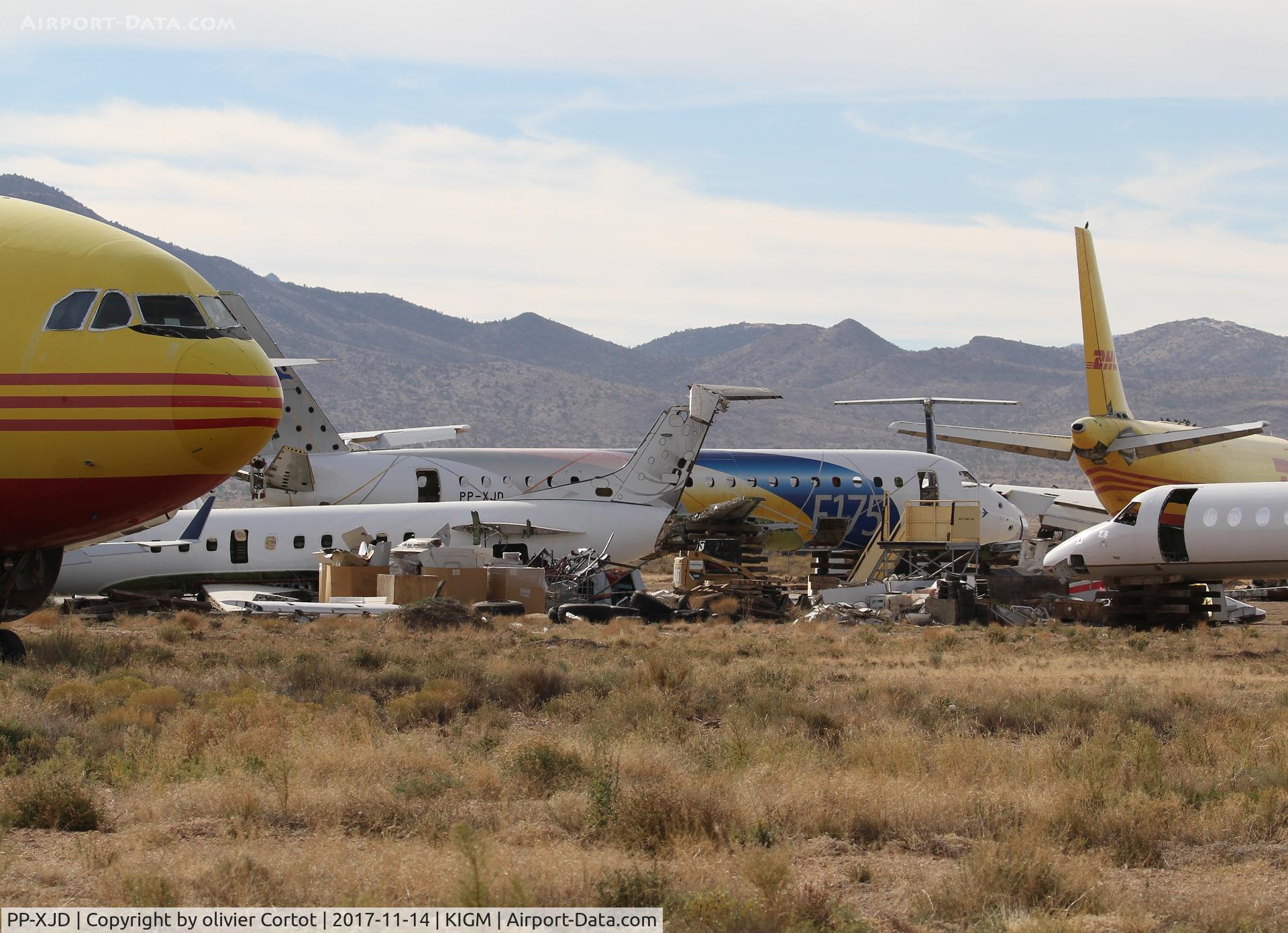PP-XJD, 2003 Embraer 175LR (ERJ-170-200LR) C/N 17000014, remains can be found at Kingman, AZ