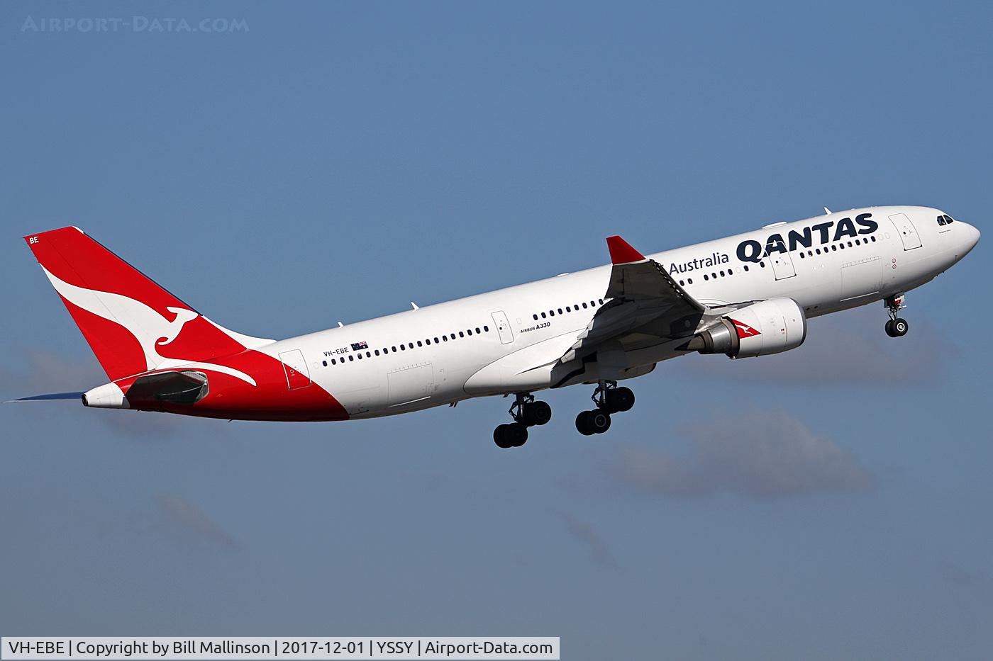 VH-EBE, 2007 Airbus A330-202 C/N 842, AWAY FROM 34L