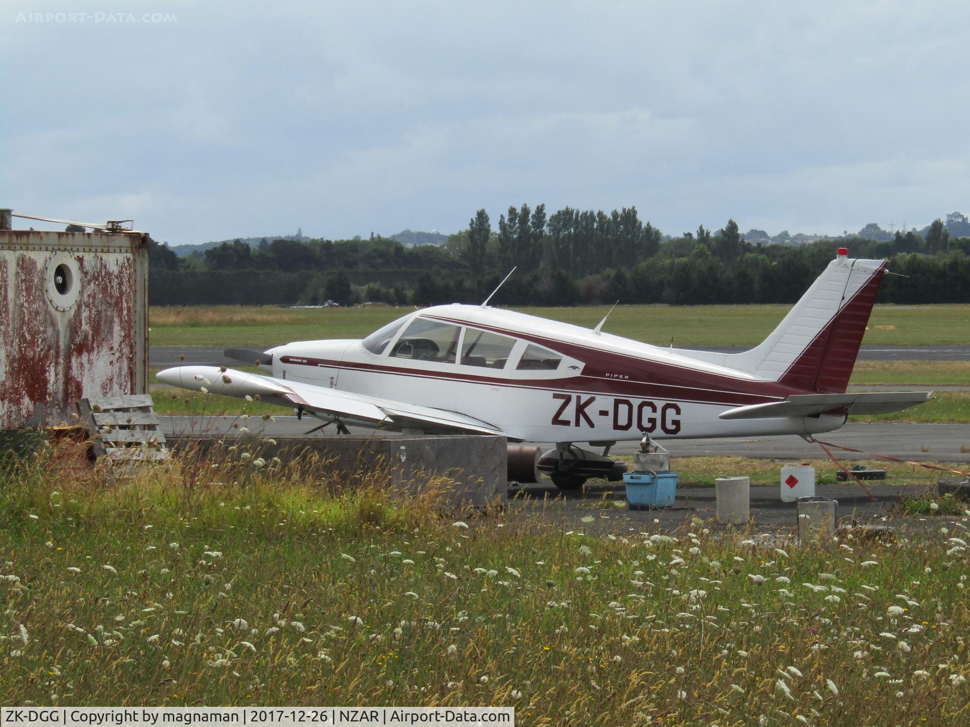 ZK-DGG, Piper PA-28-180 C/N 28-7205225, oldie in for checks