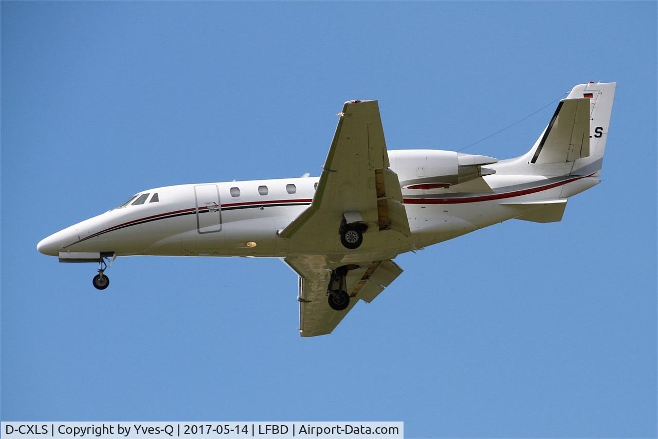 D-CXLS, 2009 Cessna 560XL Citation XLS+ C/N 560-6027, Cessna 560XL Citation XLS+, On final rwy 23, Bordeaux-Mérignac airport (LFBD-BOD)
