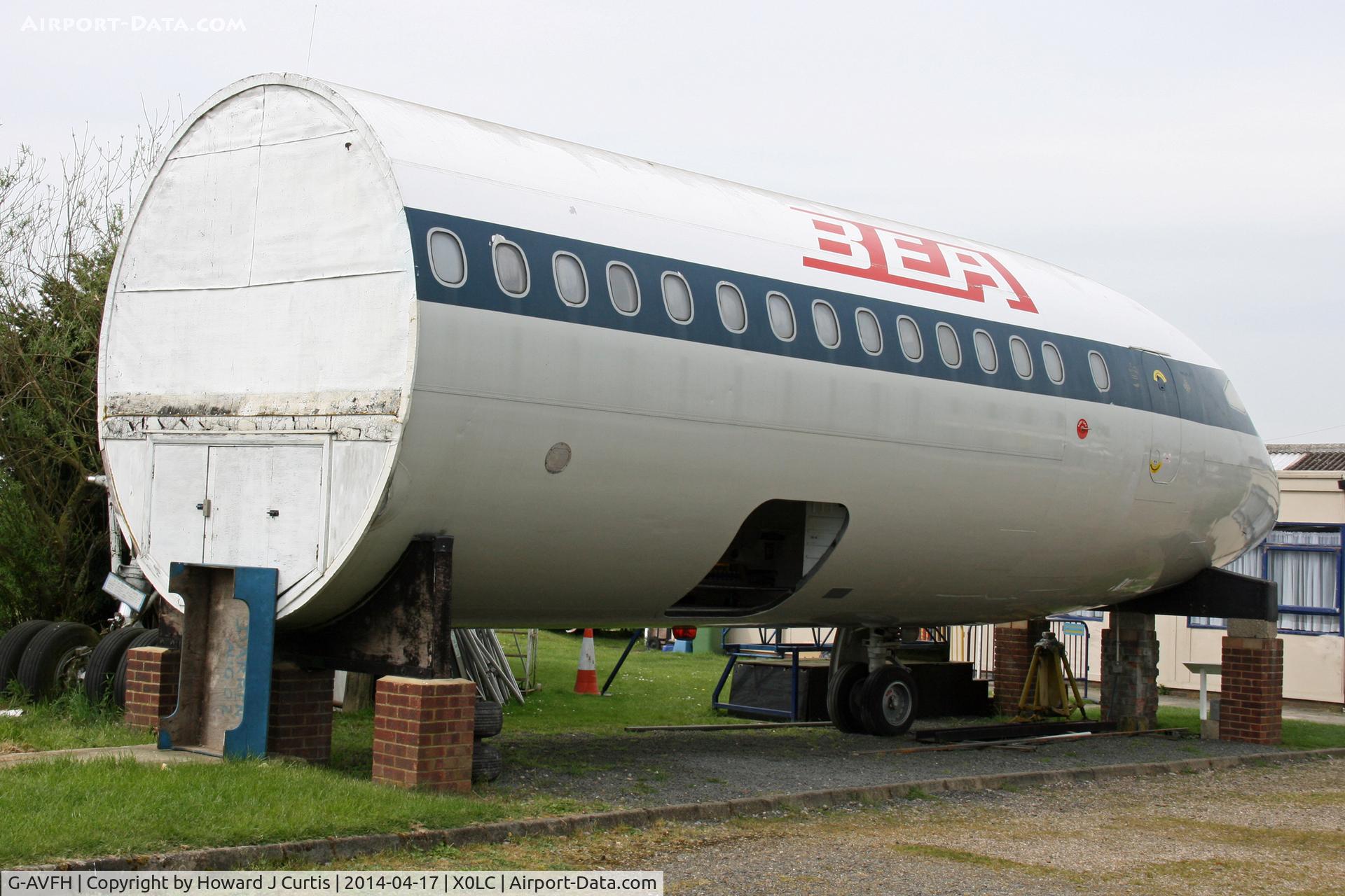 G-AVFH, 1971 Hawker Siddeley HS-121 Trident 2E C/N 2147, At the de Havilland Aircraft Museum