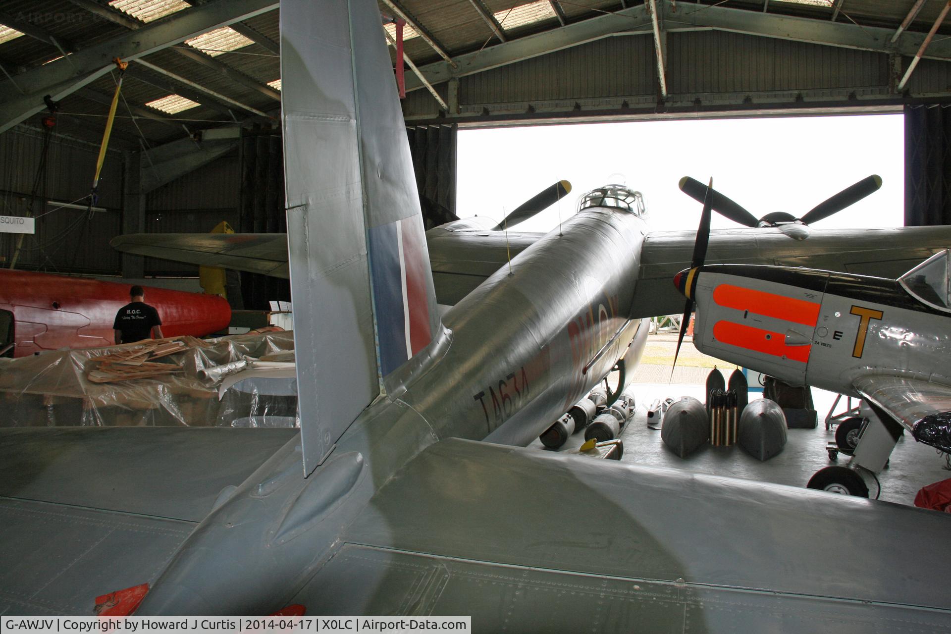 G-AWJV, De Havilland DH-98 Mosquito TT.35 C/N Not found G-AWJV, At the de Havilland Aircraft Museum