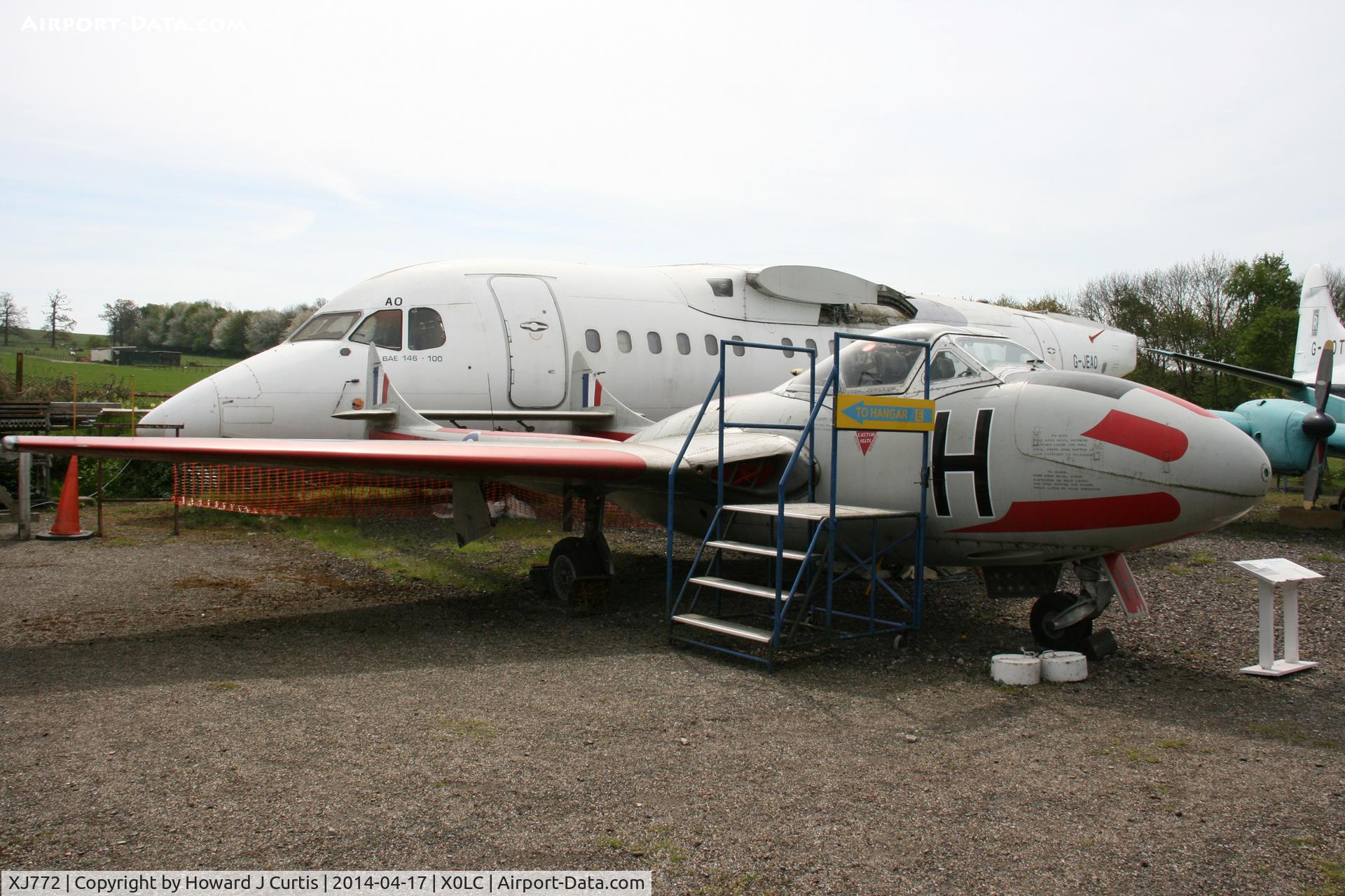 XJ772, De Havilland DH-115 Vampire T.11 C/N 15018, At the de Havilland Aircraft Museum