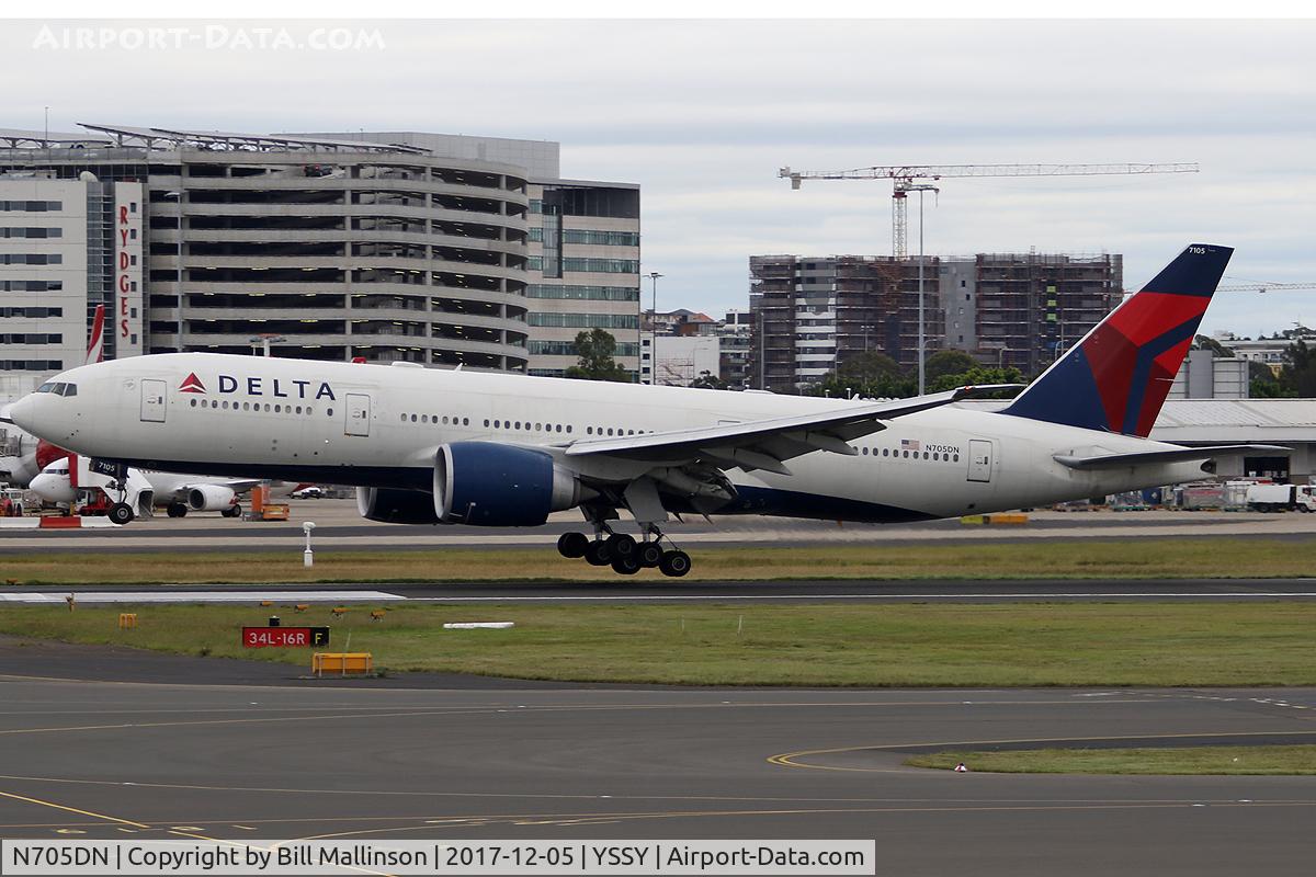 N705DN, 2008 Boeing 777-232/LR C/N 29742, ONTO 16R