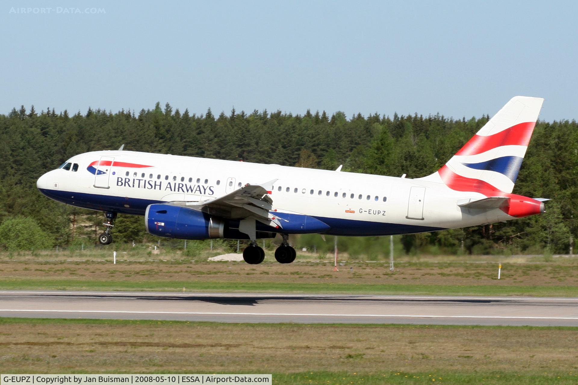 G-EUPZ, 2001 Airbus A319-131 C/N 1510, British Airways