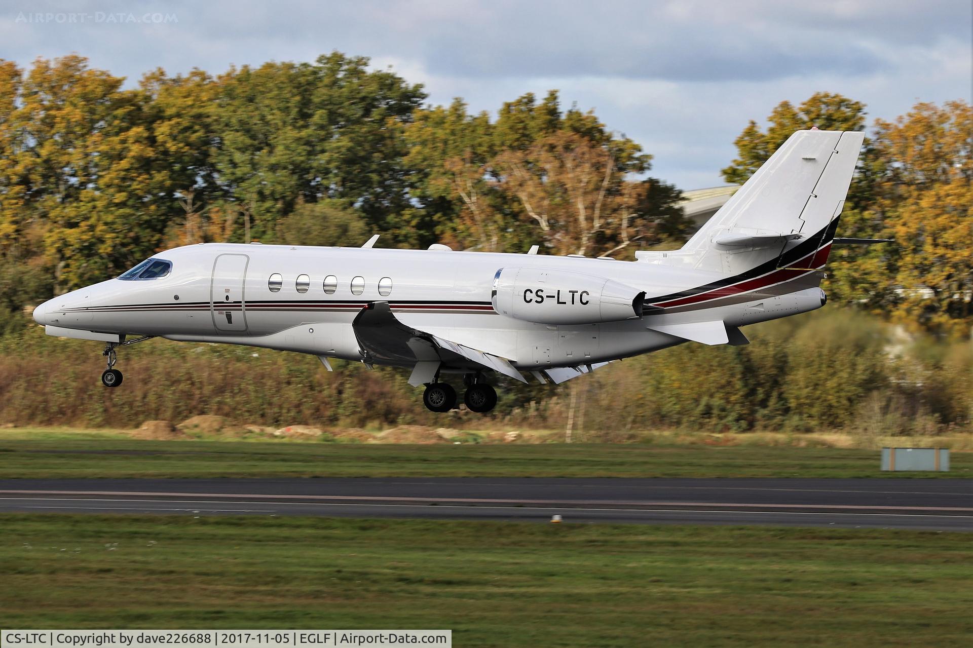 CS-LTC, 2017 Cessna 680A Citation Latitude C/N 680A-0070, CS_LTC - Netjets Europe 680A Citation landing on 24 at Farnborough