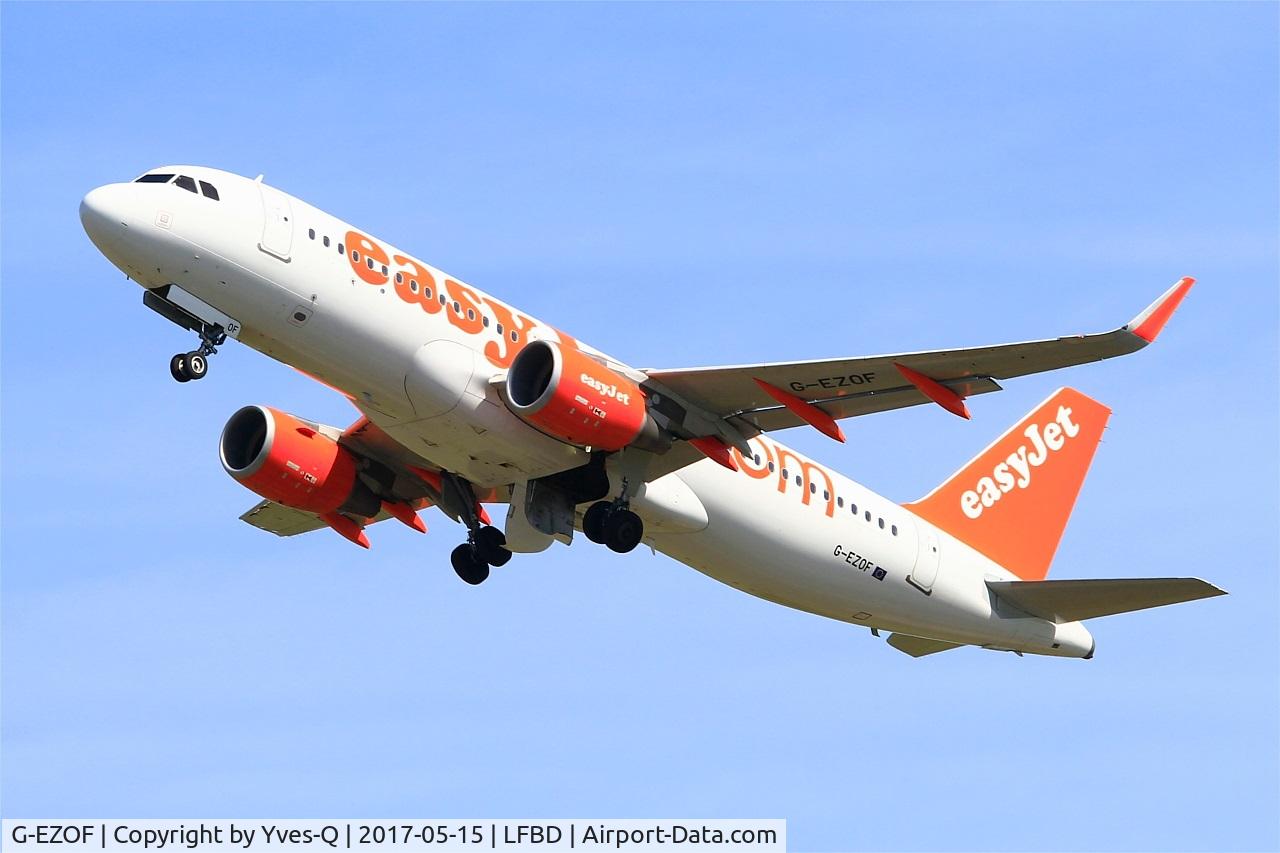 G-EZOF, 2015 Airbus A320-214 C/N 6525, Airbus A320-214, Take off rwy 23, Bordeaux-Mérignac airport (LFBD-BOD)