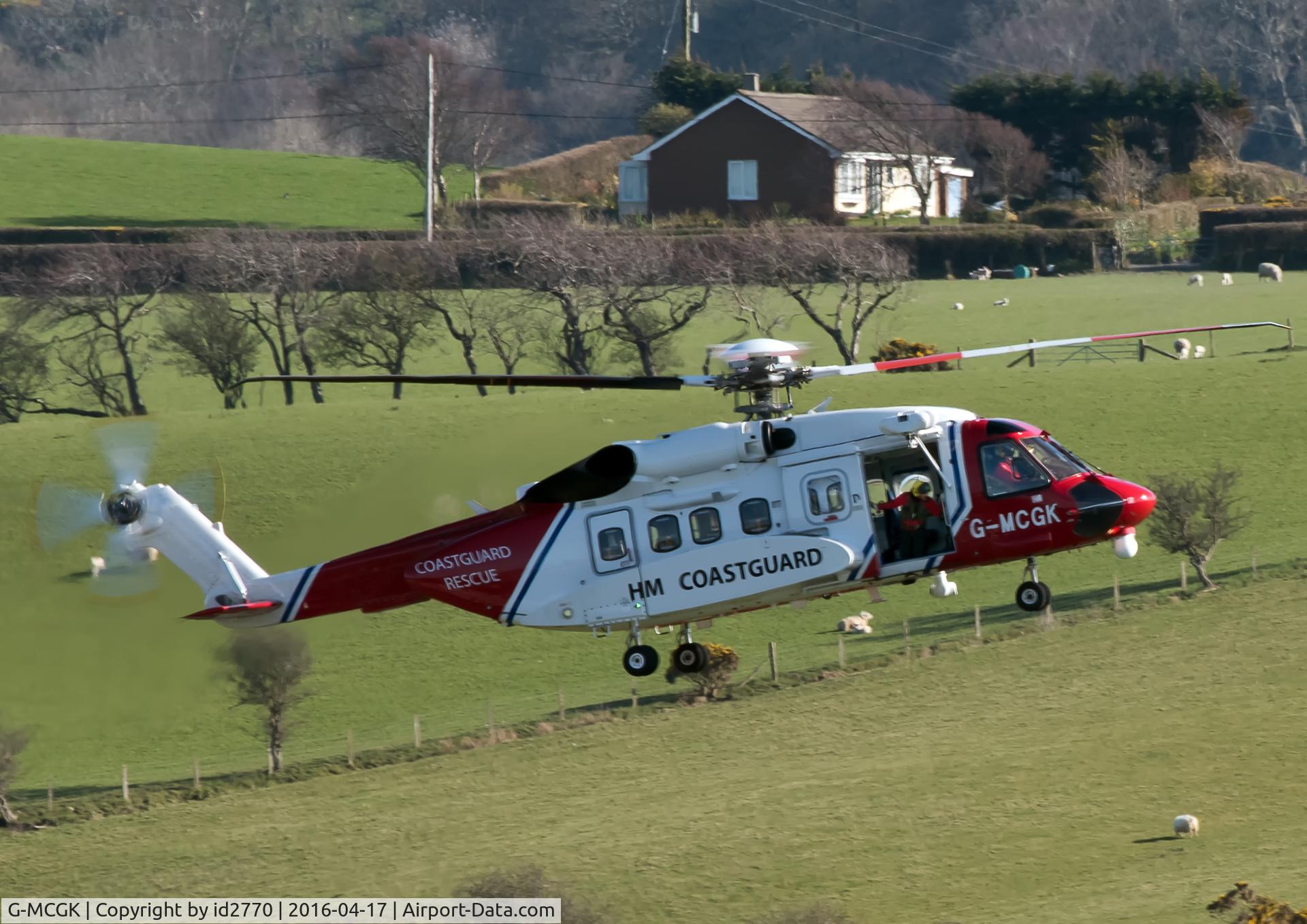 G-MCGK, 2014 Sikorsky S-92A C/N 920251, Taken in Aberystwyth area