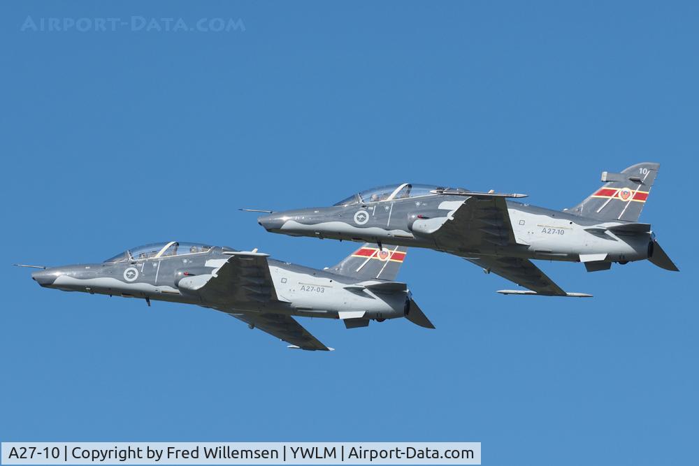 A27-10, British Aerospace Hawk 127LIF C/N DT10, A27-03 behind