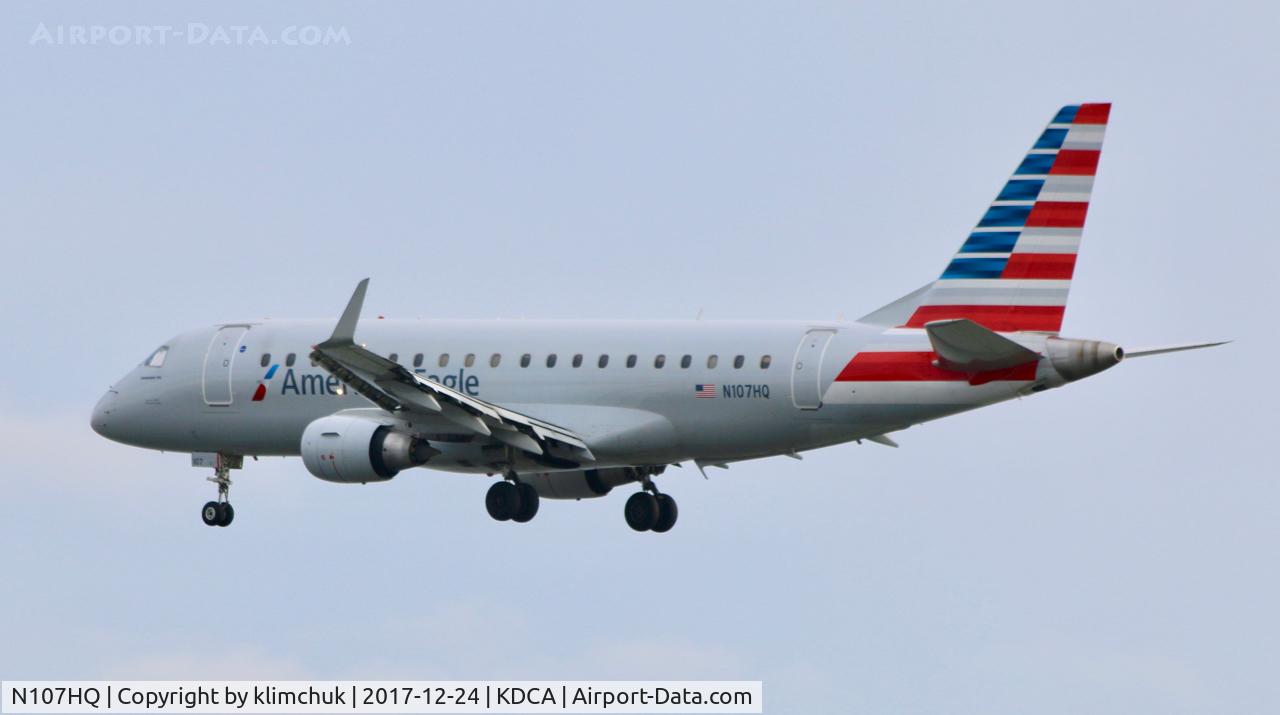 N107HQ, 2007 Embraer 175LR (ERJ-170-200LR) C/N 17000165, Landing on RWY 1