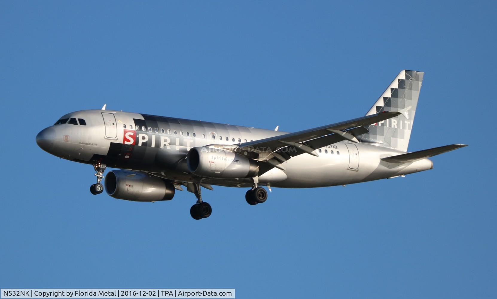 N532NK, 2007 Airbus A319-132 C/N 3165, Spirit