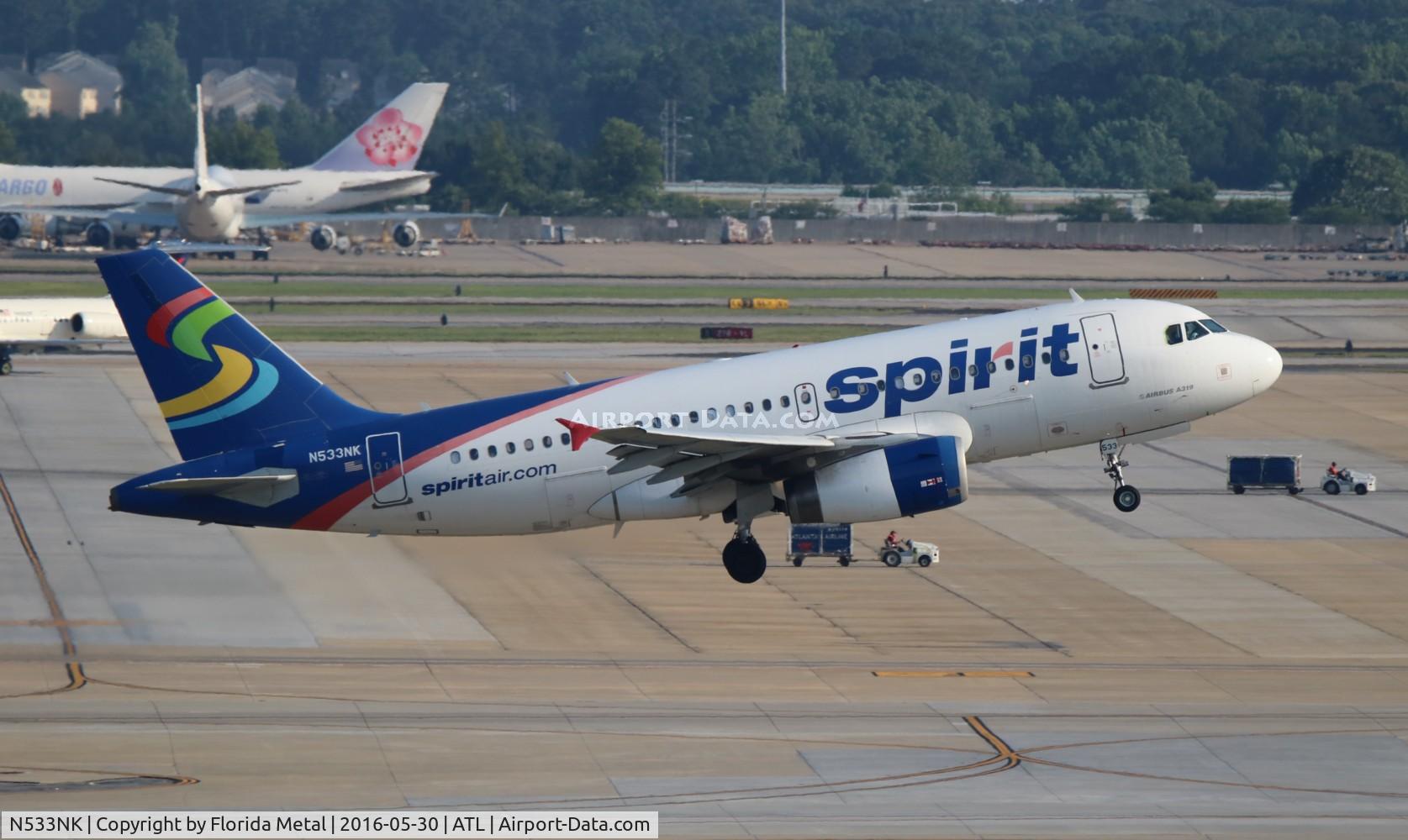 N533NK, 2008 Airbus A319-132 C/N 3393, Spirit