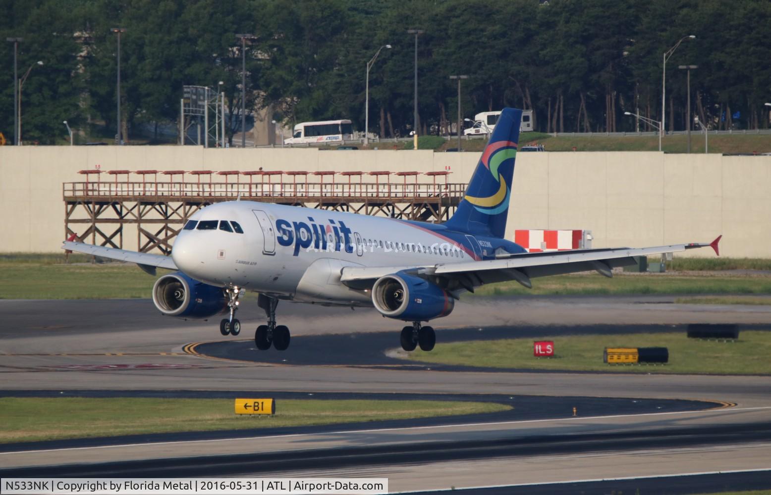 N533NK, 2008 Airbus A319-132 C/N 3393, Spirit