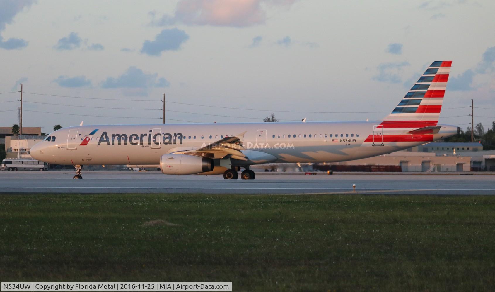 N534UW, 2009 Airbus A321-231 C/N 3989, American