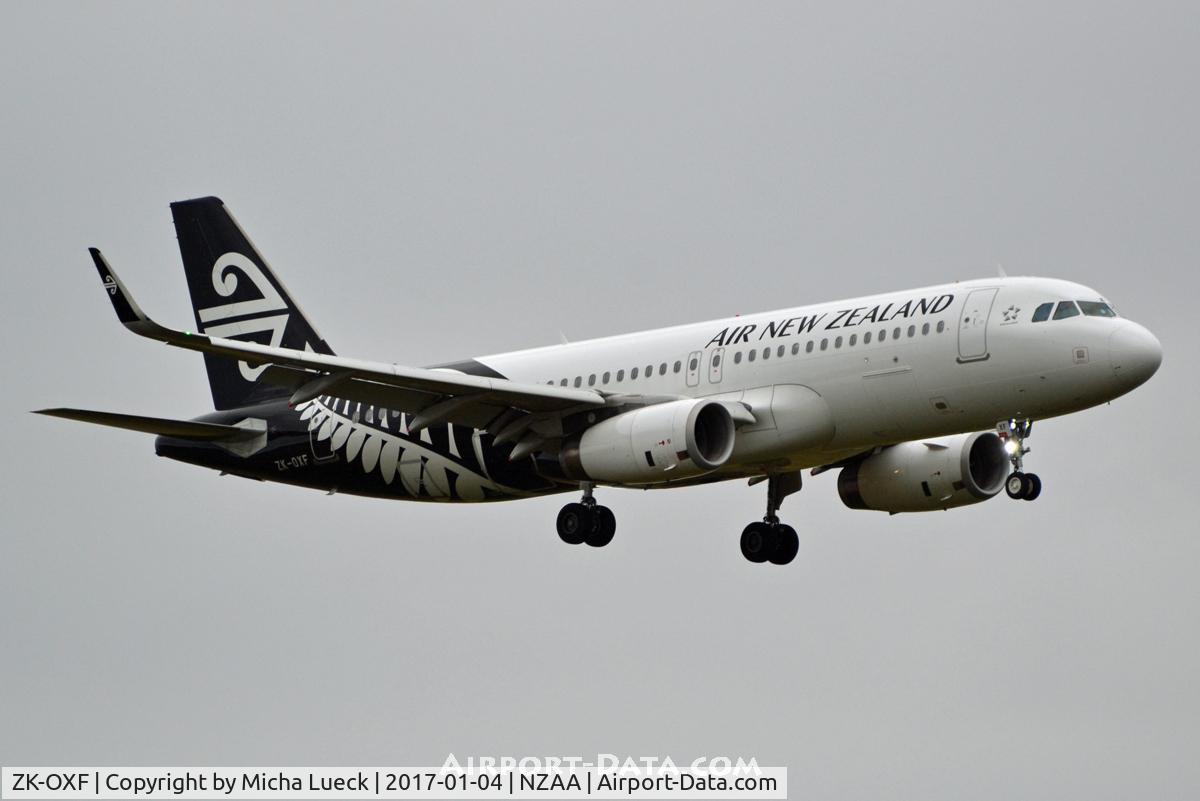 ZK-OXF, 2014 Airbus A320-232 C/N 6182, At Auckland