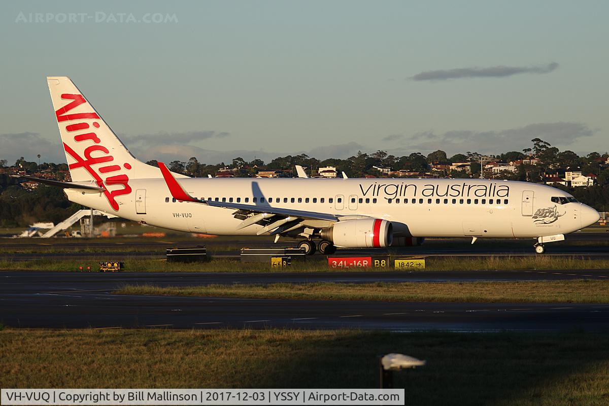 VH-VUQ, 2008 Boeing 737-8FE C/N 36605, TAXIING
