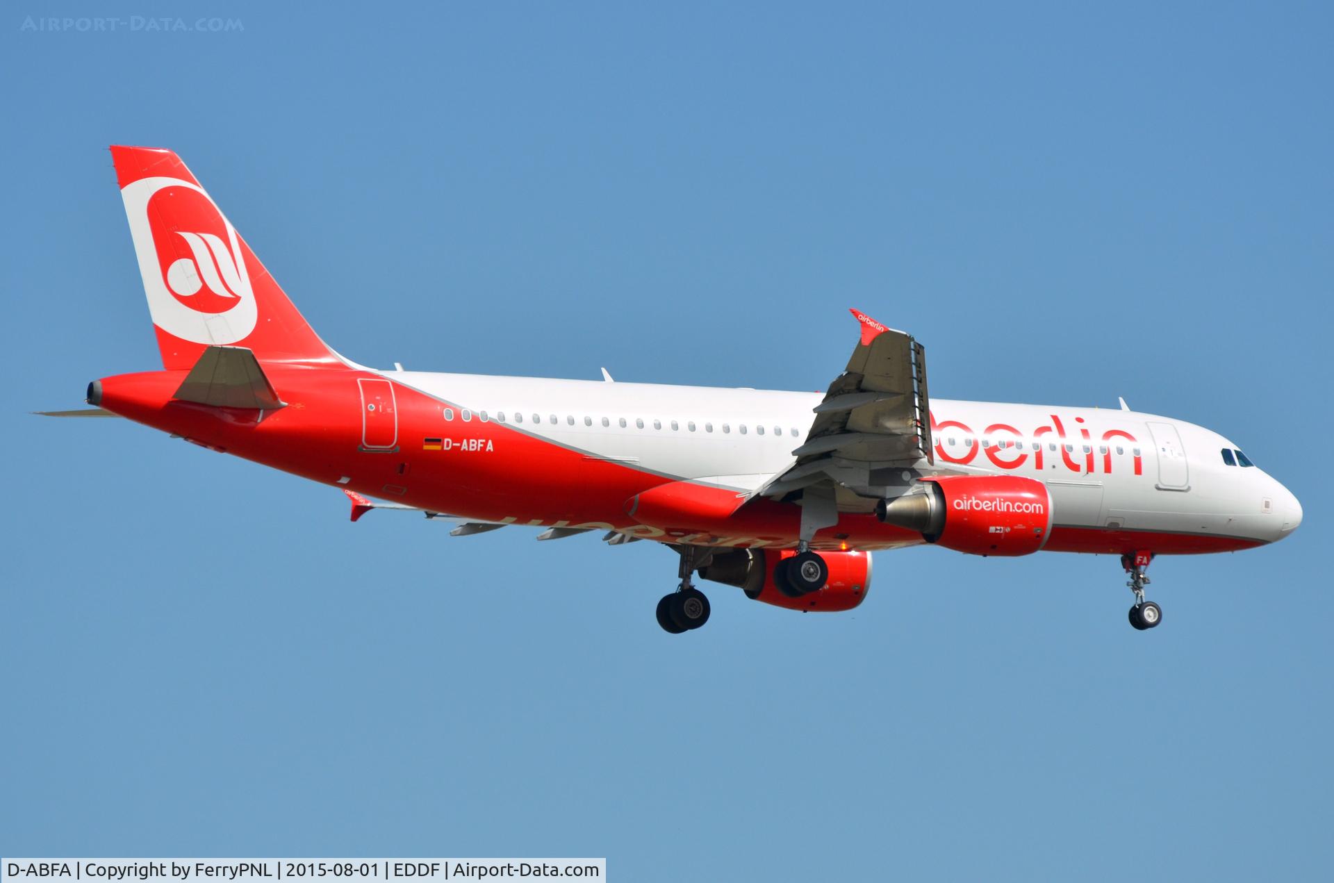 D-ABFA, 2009 Airbus A320-214 C/N 4101, Arrival of Air Berlin A320