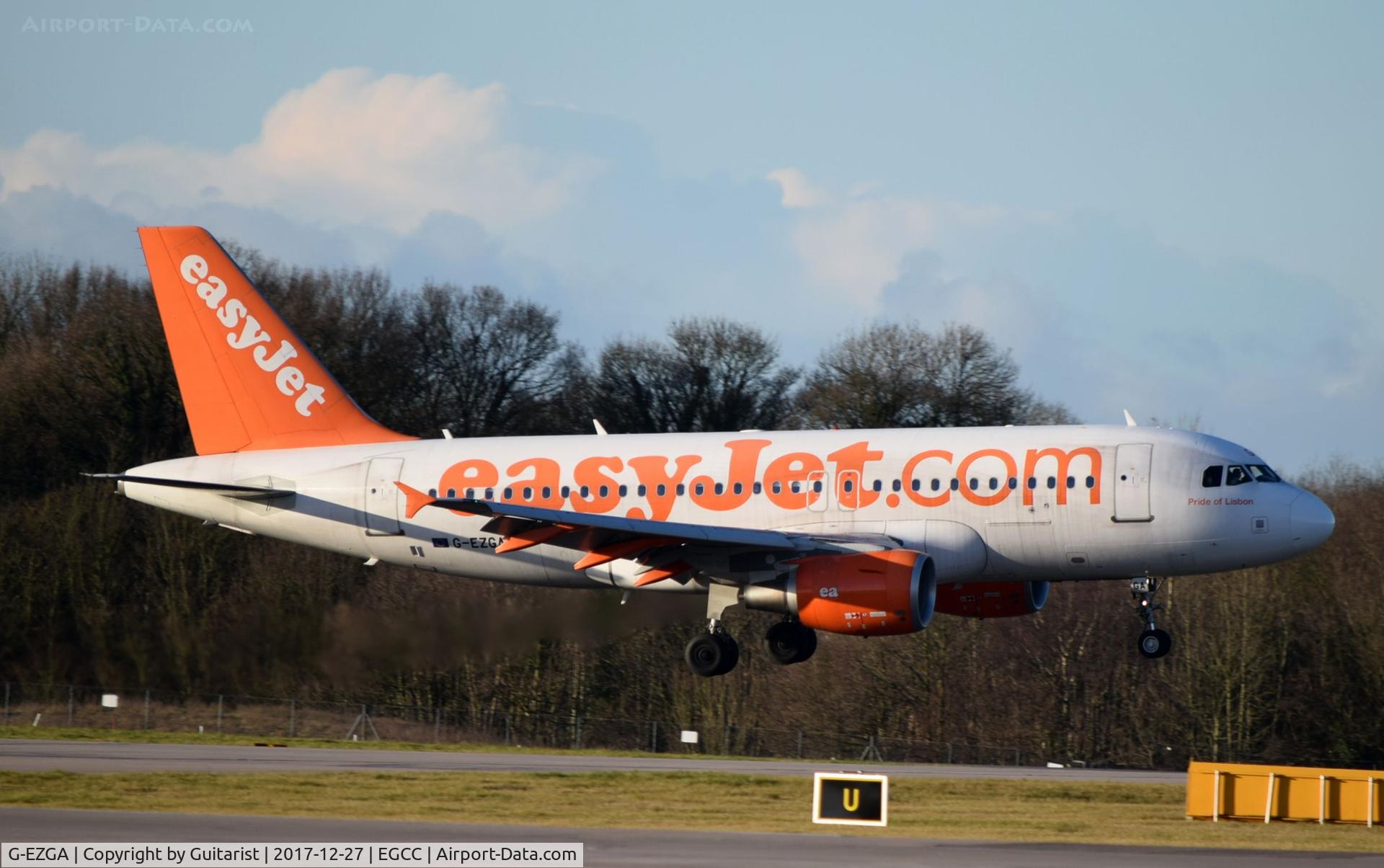 G-EZGA, 2010 Airbus A319-111 C/N 4427, At Manchester