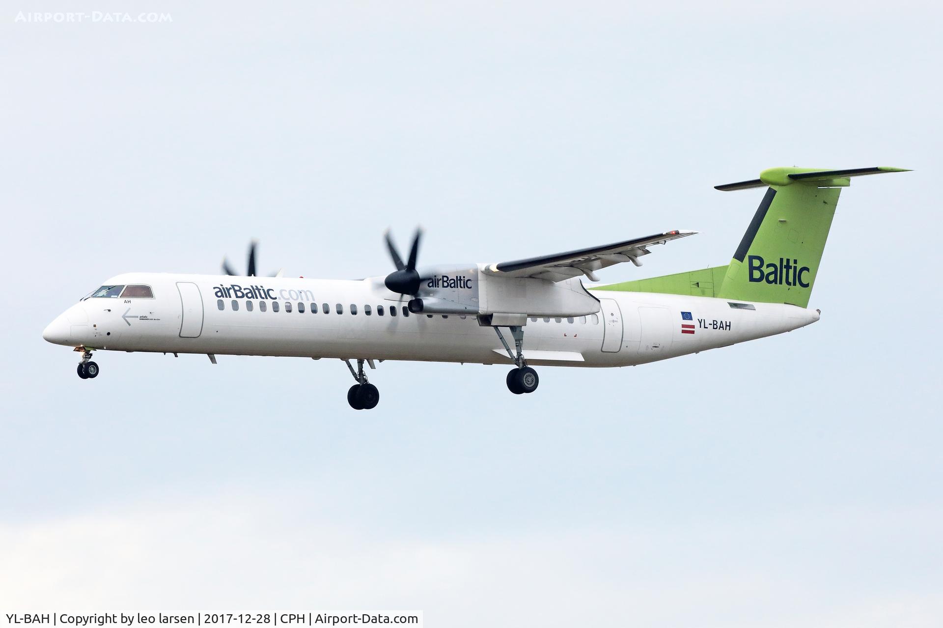 YL-BAH, 2010 De Havilland Canada DHC-8-402Q Dash 8 C/N 4296, Copenhagen 28.12.2017