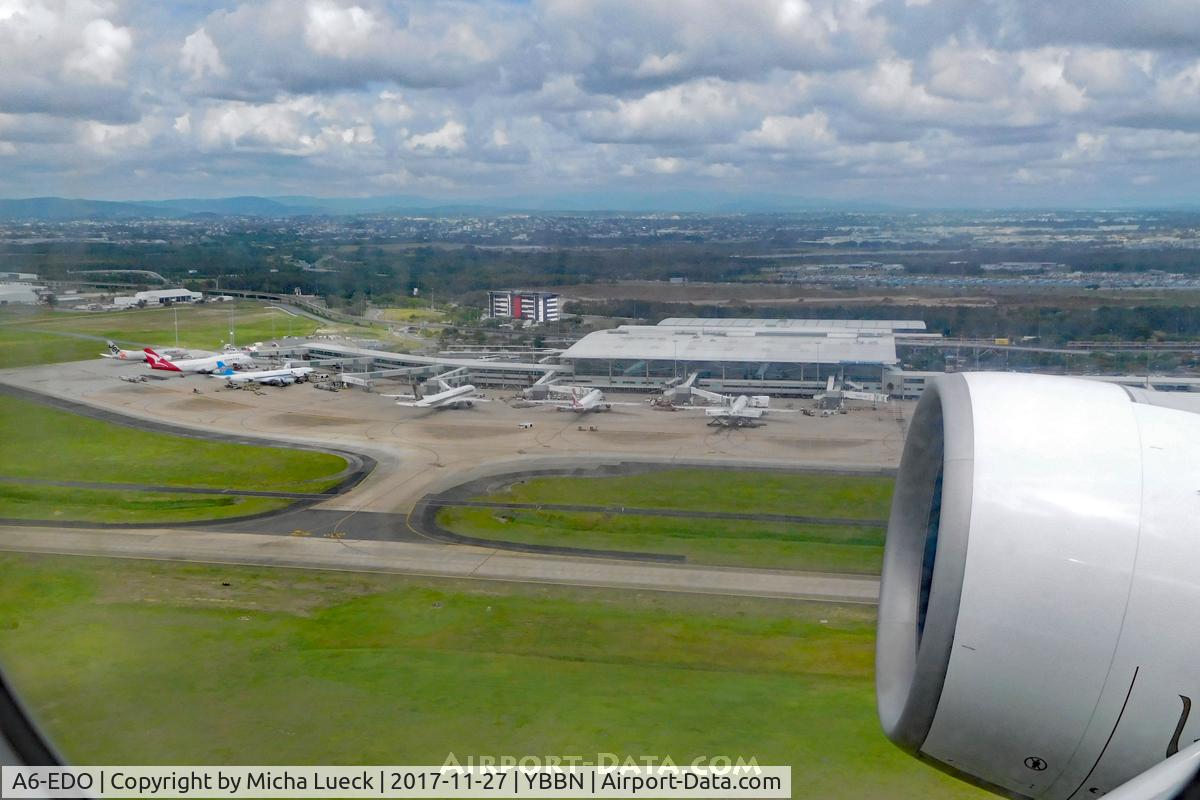 A6-EDO, 2010 Airbus A380-861 C/N 057, Climbing out of Brisbane