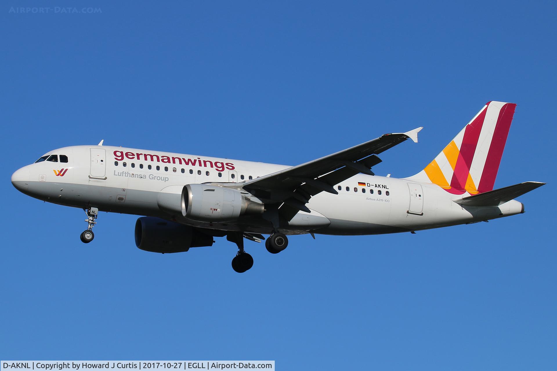 D-AKNL, 1999 Airbus A319-112 C/N 1084, On approach