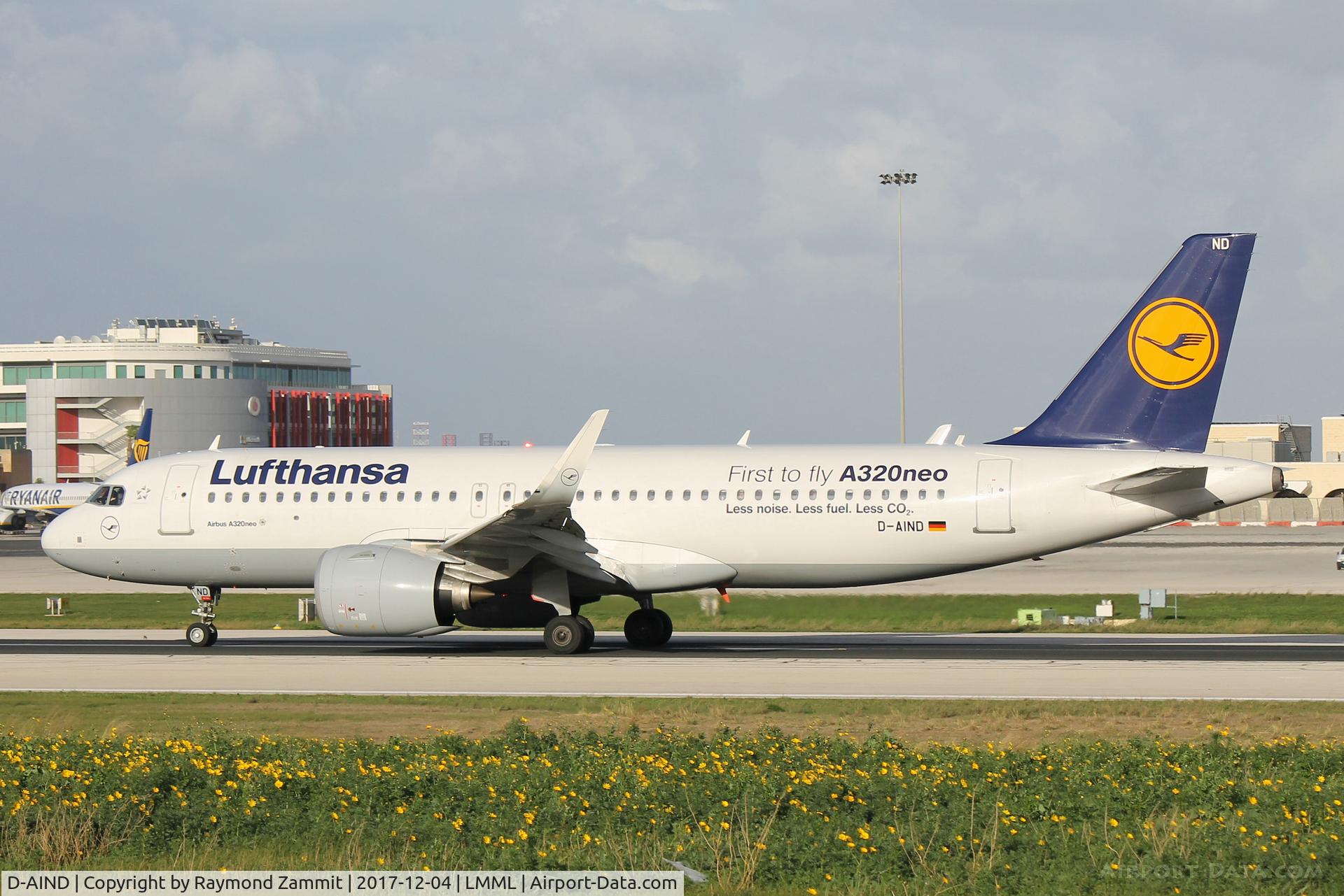 D-AIND, 2016 Airbus A320-271NEO C/N 7078, A320 Neo D-AIND Lufthansa