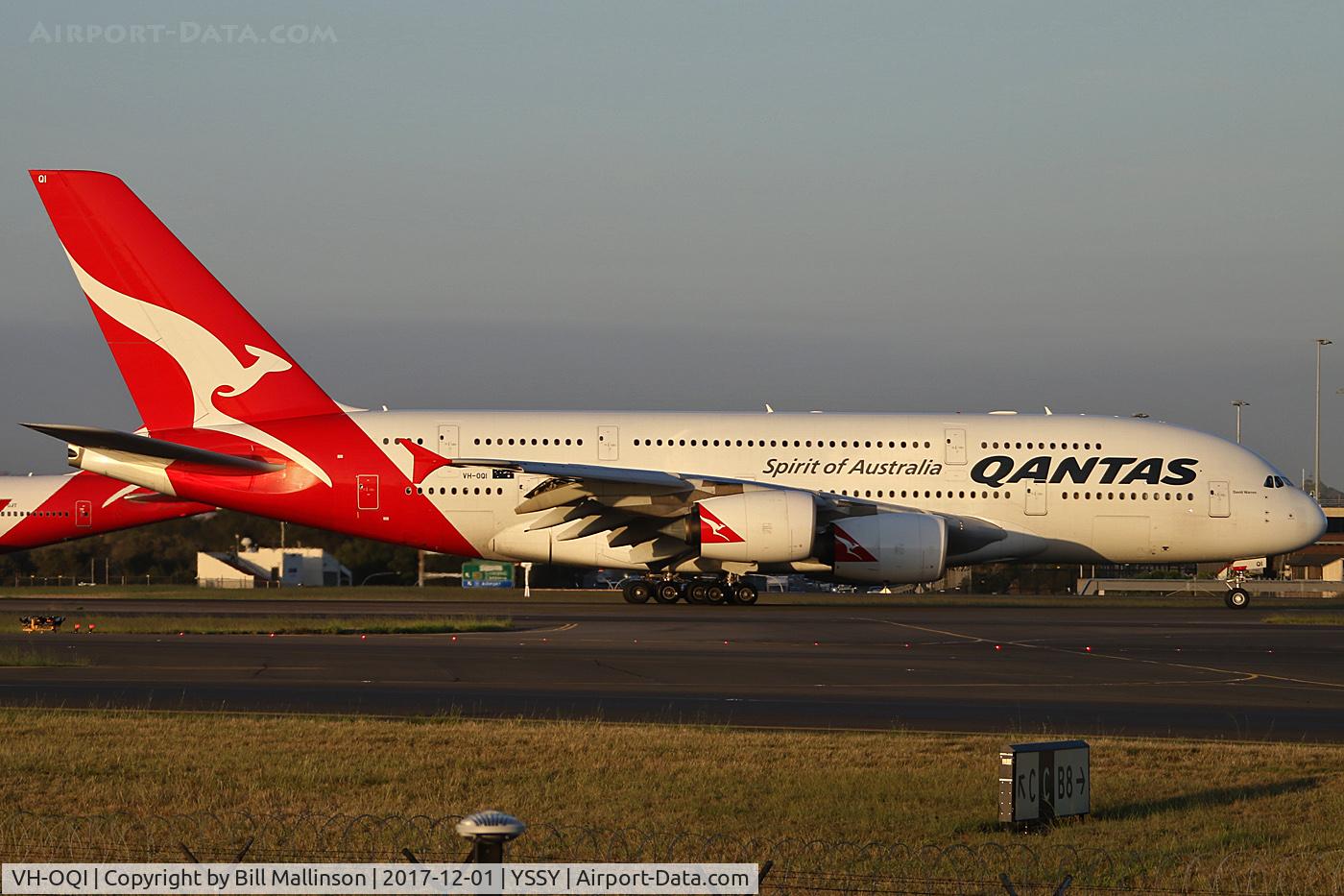 VH-OQI, 2010 Airbus A380-842 C/N 055, TAXIING