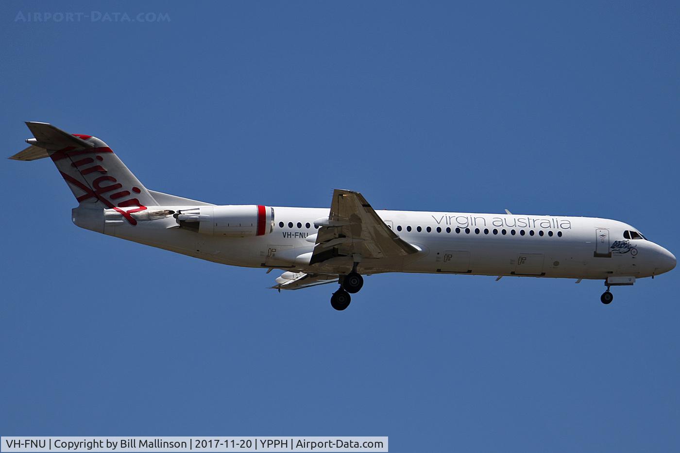 VH-FNU, 1991 Fokker 100 (F-28-0100) C/N 11373, FINALS TO 21