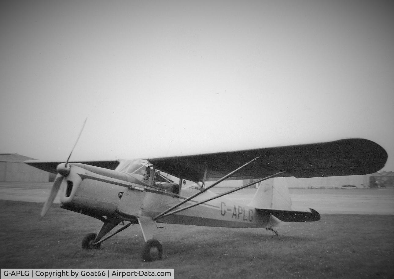 G-APLG, 1958 Auster J-5L Aiglet Trainer C/N 3148, Sitting damply at Blackpool, July 1965