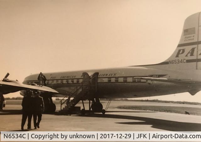 N6534C, 1952 Douglas DC-6B C/N 43534, October 1952. Flight from Kennedy to Frankfurt, Germany.