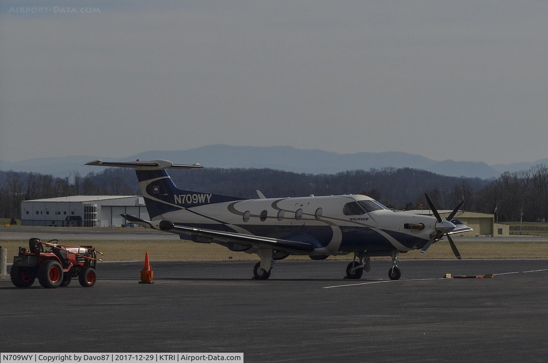 N709WY, 2006 Pilatus PC-12/47 C/N 709, Parked on the tarmac at Tri-Cities Airport (KTRI) in Blountville, TN.