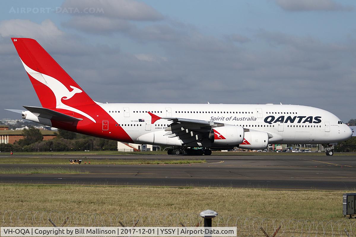 VH-OQA, 2008 Airbus A380-842 C/N 014, JUST LANDED