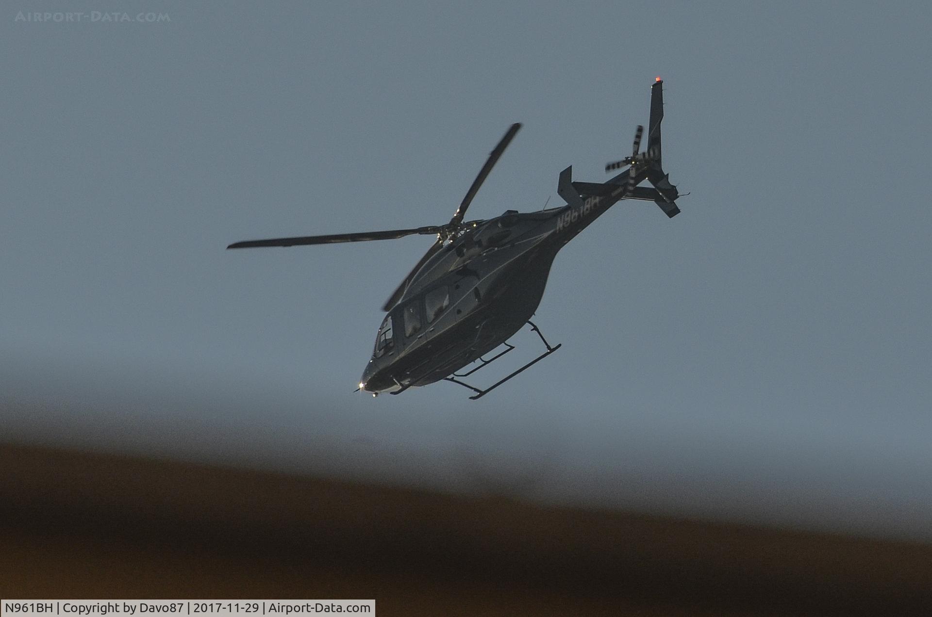 N961BH, 2013 Bell 429 GlobalRanger C/N 57146, Flying over Bristol Motor Speedway.