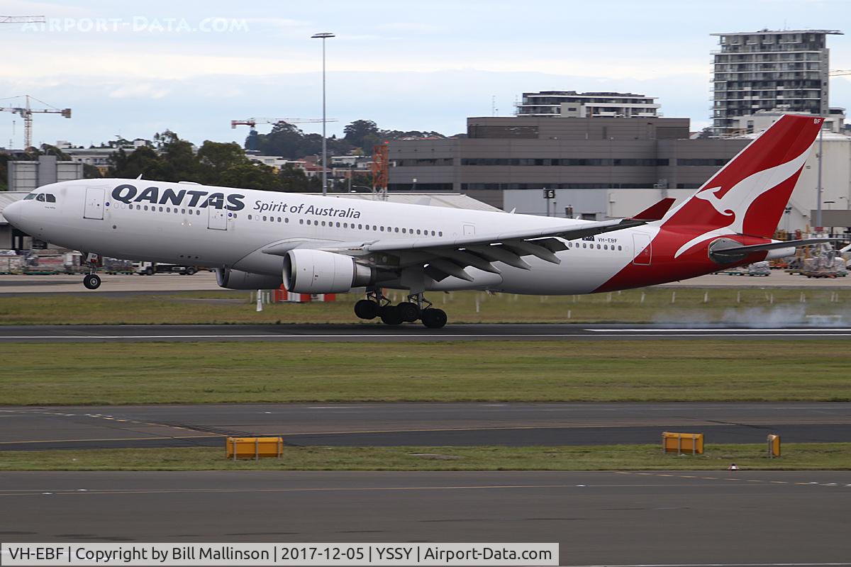 VH-EBF, 2007 Airbus A330-202 C/N 853, SMOKING IT